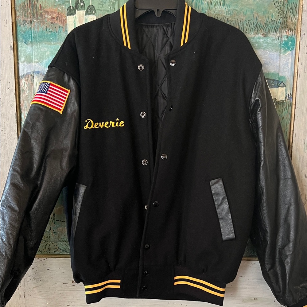 Black and Yellow Varsity Jacket